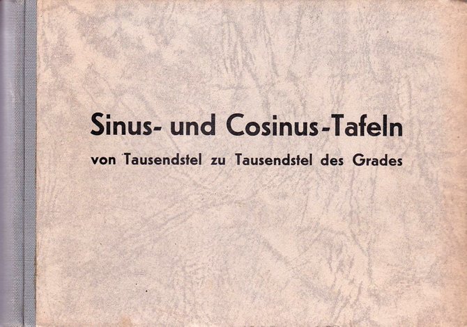 Harry Zöllner: Sinus- und Cosinus-Tafeln