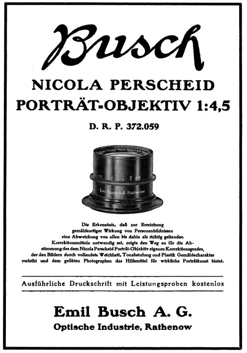 Busch-Perscheid Reklame 1925