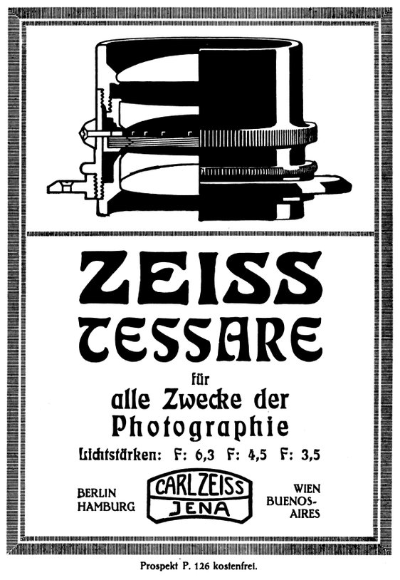 Tessar Werbung 1920
