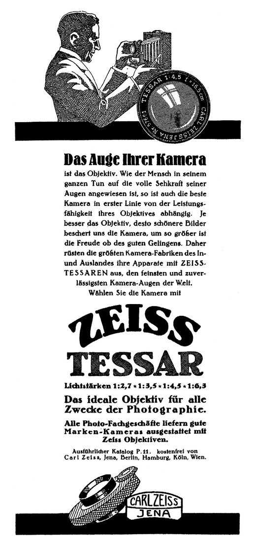 Tessar Werbung 1925