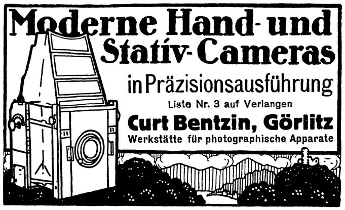 Curt Bentzin advertisment 1913