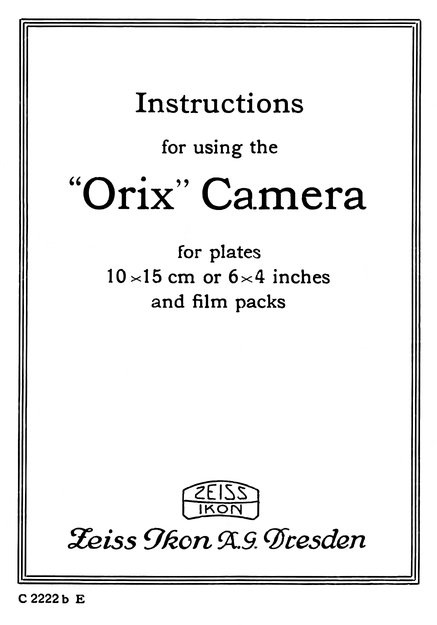 Zeiss Ikon Orix Cameras