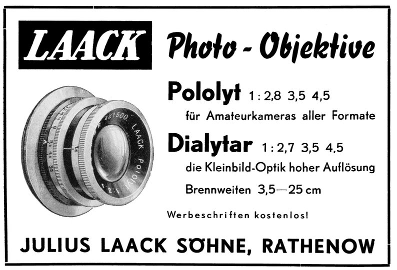 Laack Reklame 1936