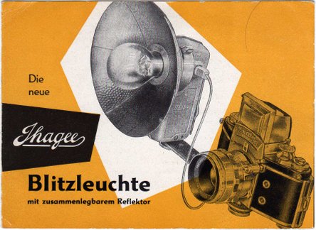 Bedienungsanleitung "Die neue Ihagee Blitzleuchte" 1959 / zeissikonveb.de