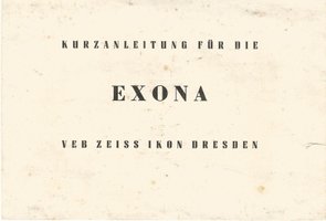 Kurzanleitung Exona 1956, zeissikonveb.de